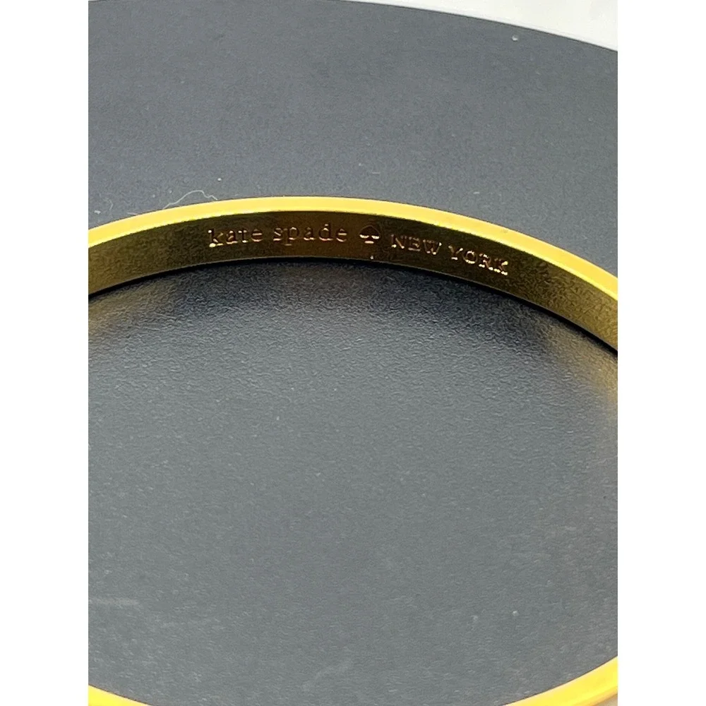 Kate Spade NY Tickle the Ivories Ivory Enamel 12k gold-plate Bangle Bracelet